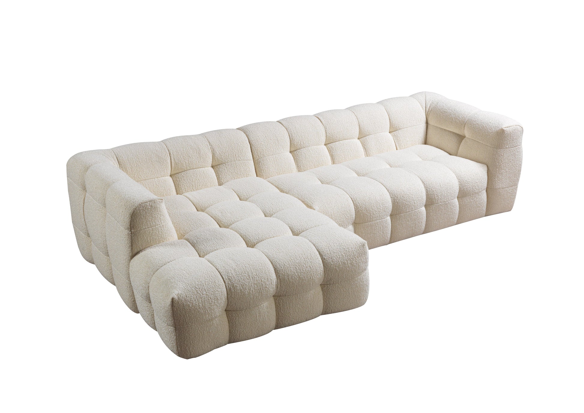 Ivory Boucle LAF 110" Sectional
