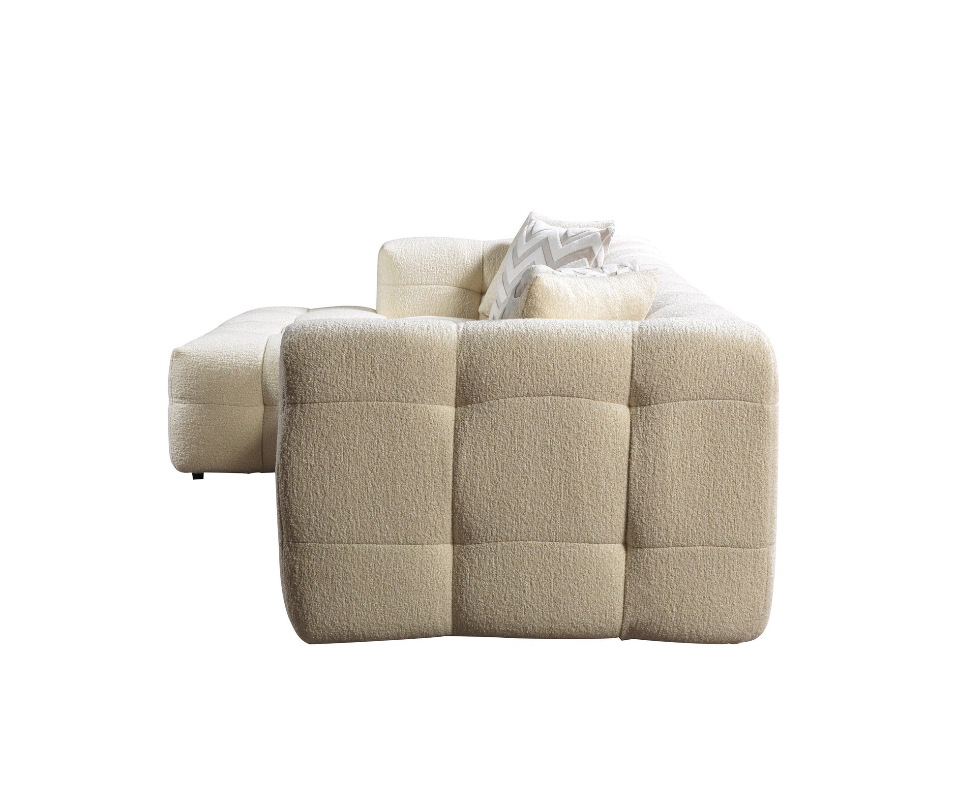 Ivory Boucle LAF 110" Sectional