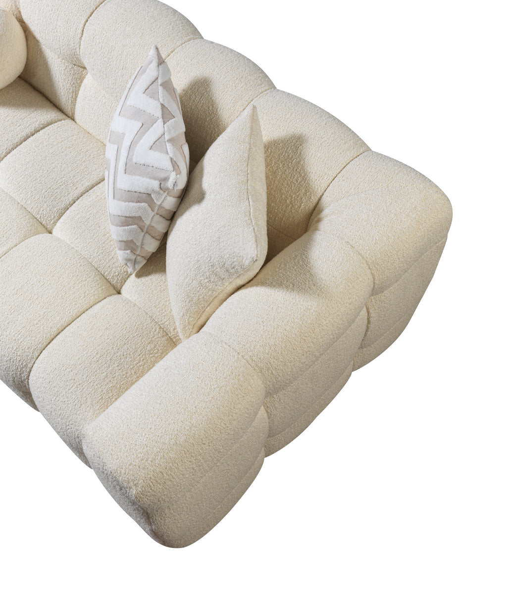 Ivory Boucle LAF 110" Sectional