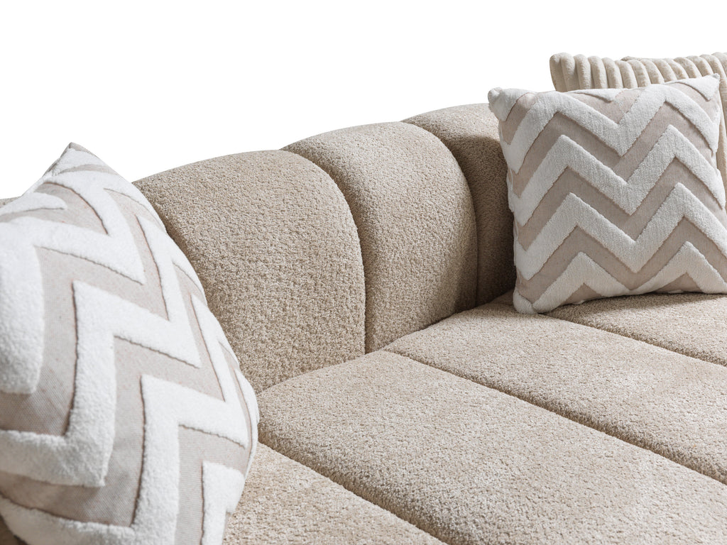 Lis Sand Boucle LAF 115" Sectional [ETA: 10/15]