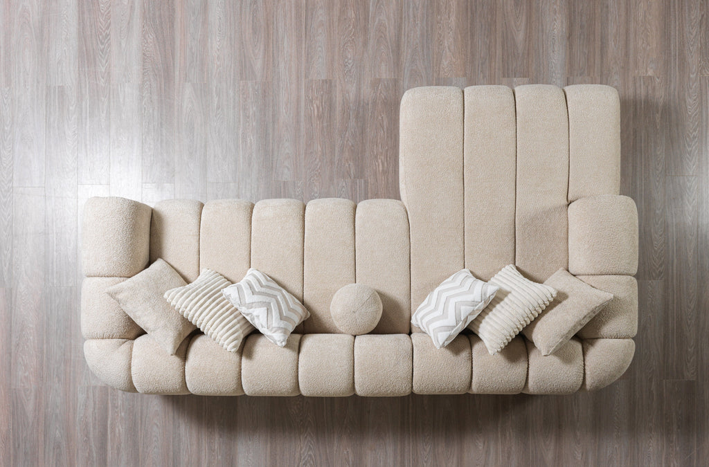 Lis Sand Boucle LAF 115" Sectional [ETA: 10/15]