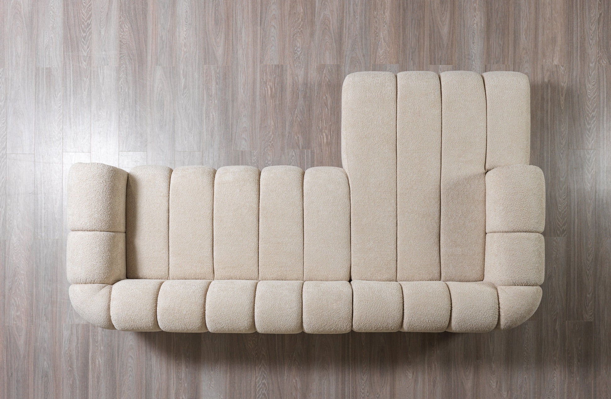 Lis Sand Boucle LAF 115" Sectional [ETA: 10/15]