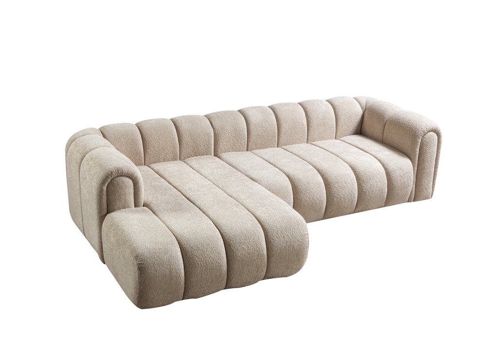 Lis Sand Boucle LAF 115" Sectional [ETA: 10/15]