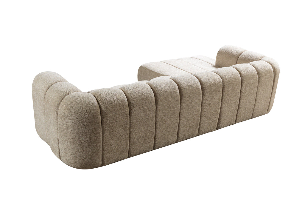 Lis Sand Boucle LAF 115" Sectional [ETA: 10/15]
