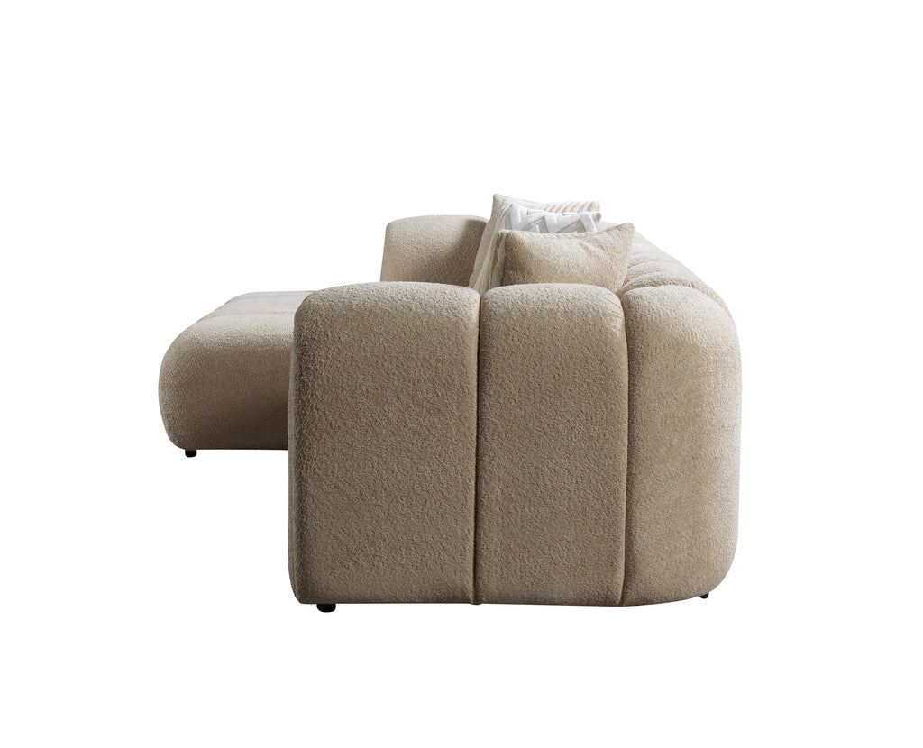 Lis Sand Boucle LAF 115" Sectional [ETA: 10/15]