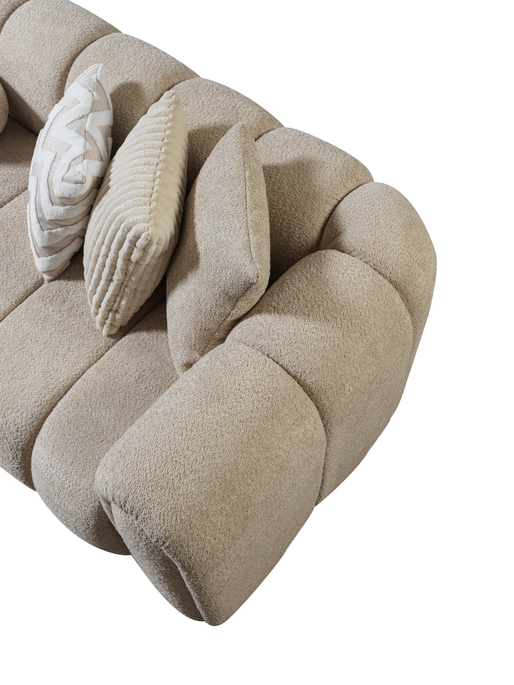 Lis Sand Boucle LAF 115" Sectional [ETA: 10/15]
