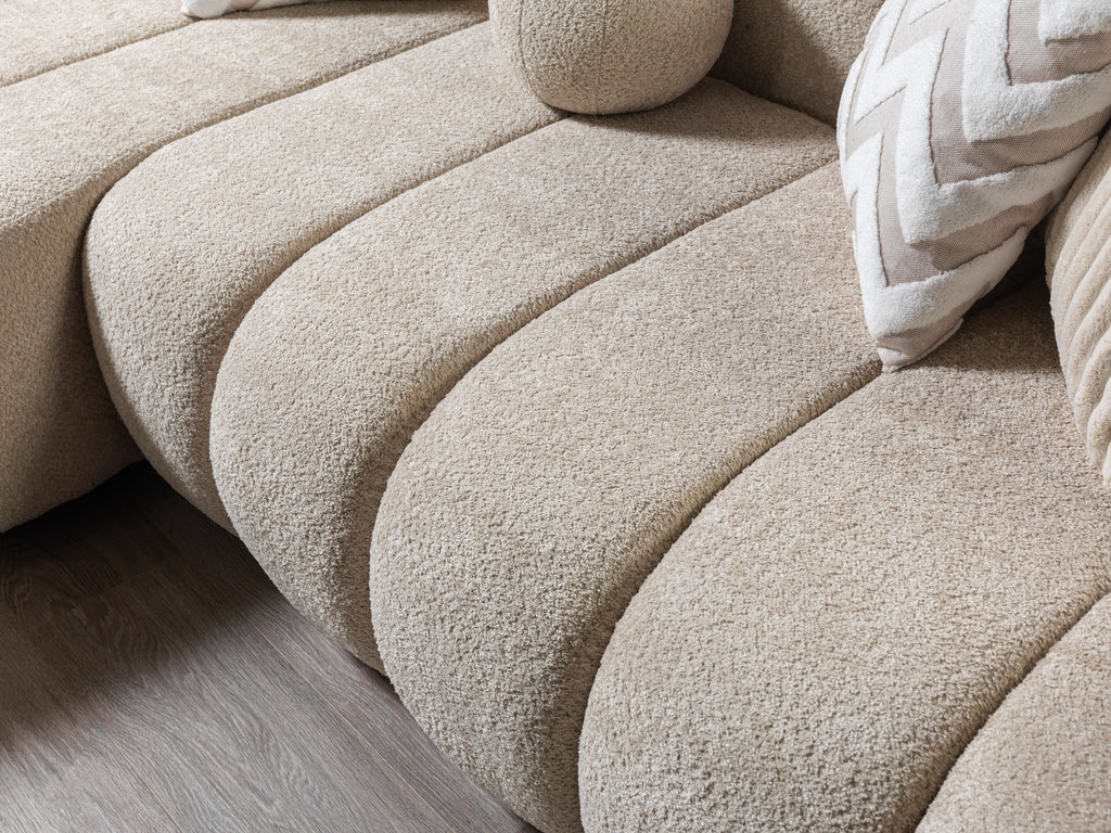Lis Sand Boucle LAF 115" Sectional [ETA: 10/15]