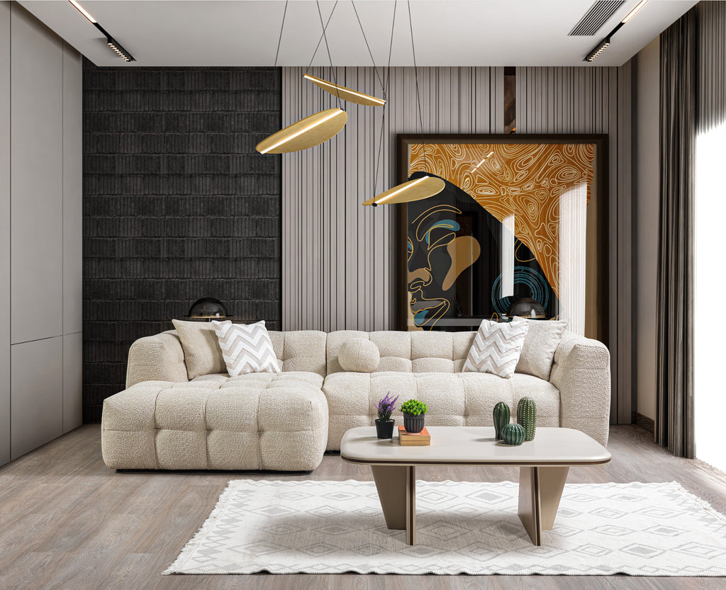 Sand Boucle LAF 110" Sectional