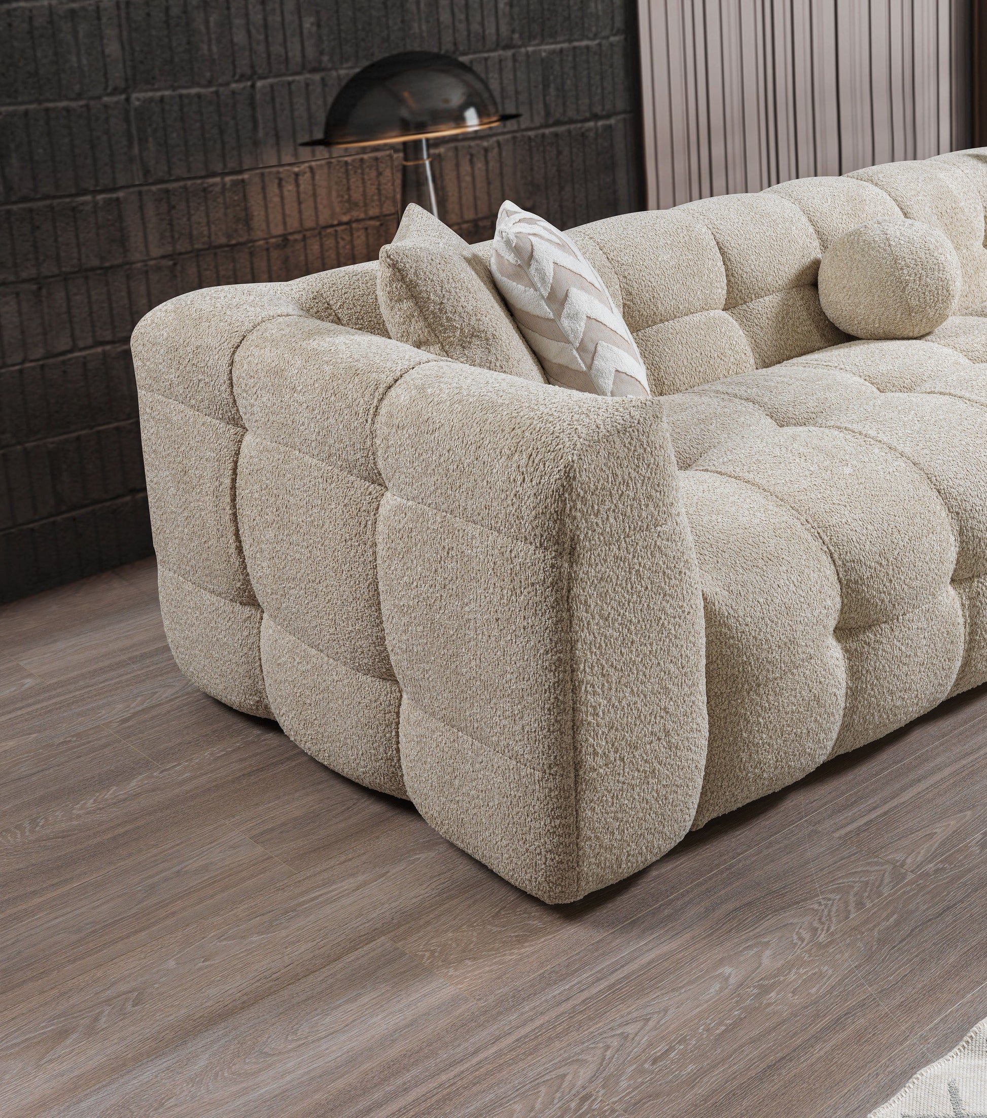 Sand Boucle RAF 110" Sectional