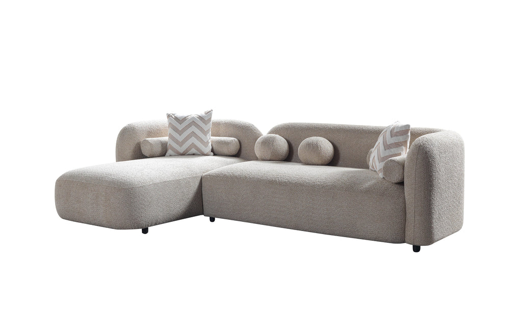 Liva Sand Boucle LAF 110" Sectional