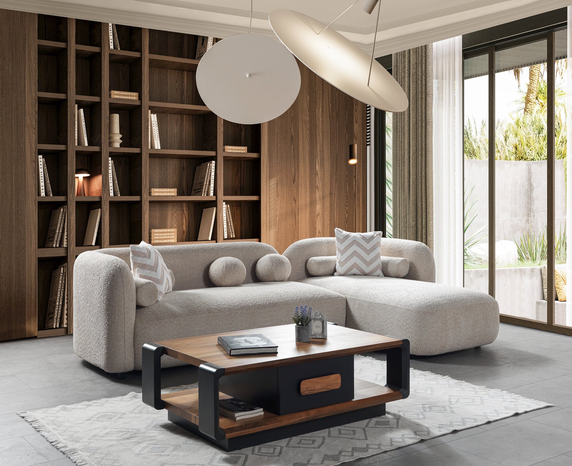 Liva Sand Boucle RAF 110" Sectional