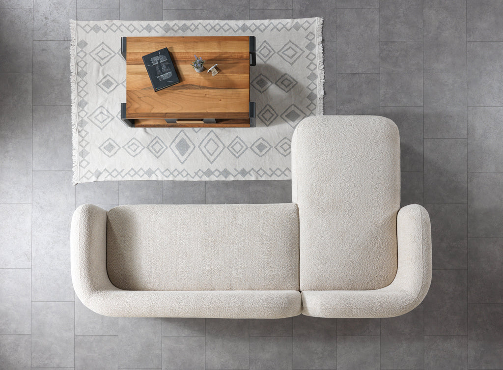 Liva Sand Boucle LAF 110" Sectional