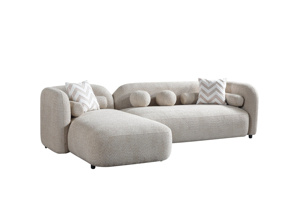 Liva Sand Boucle LAF 110" Sectional
