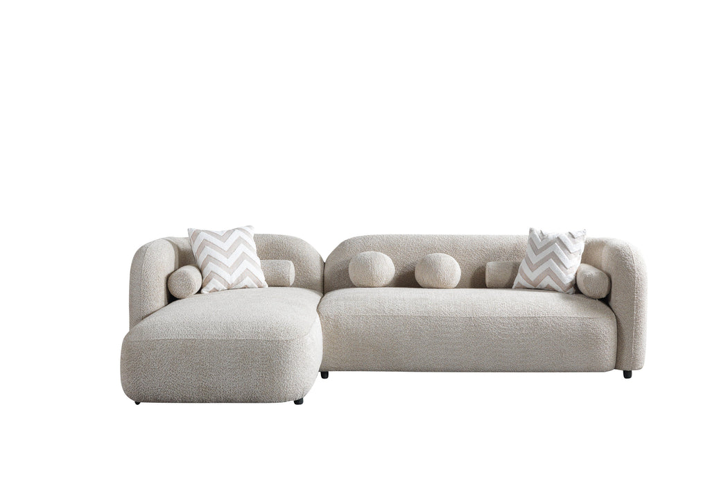 Liva Sand Boucle LAF 110" Sectional