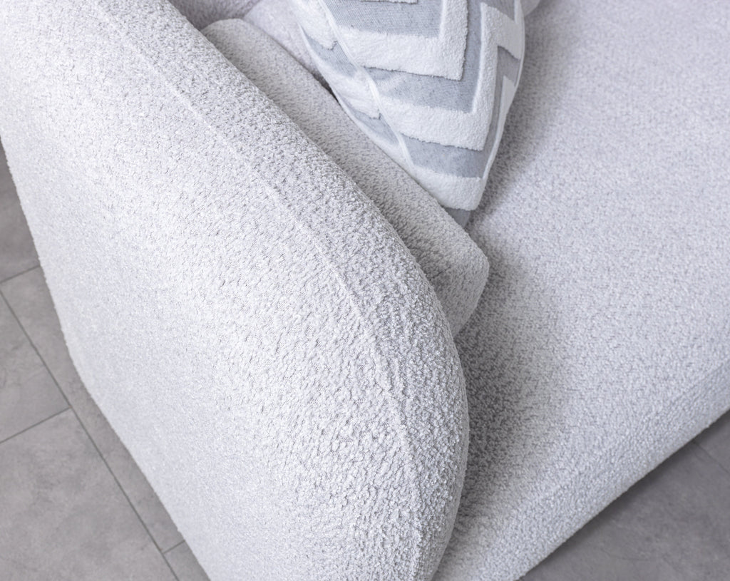 Liva Gray Boucle RAF 110" Sectional