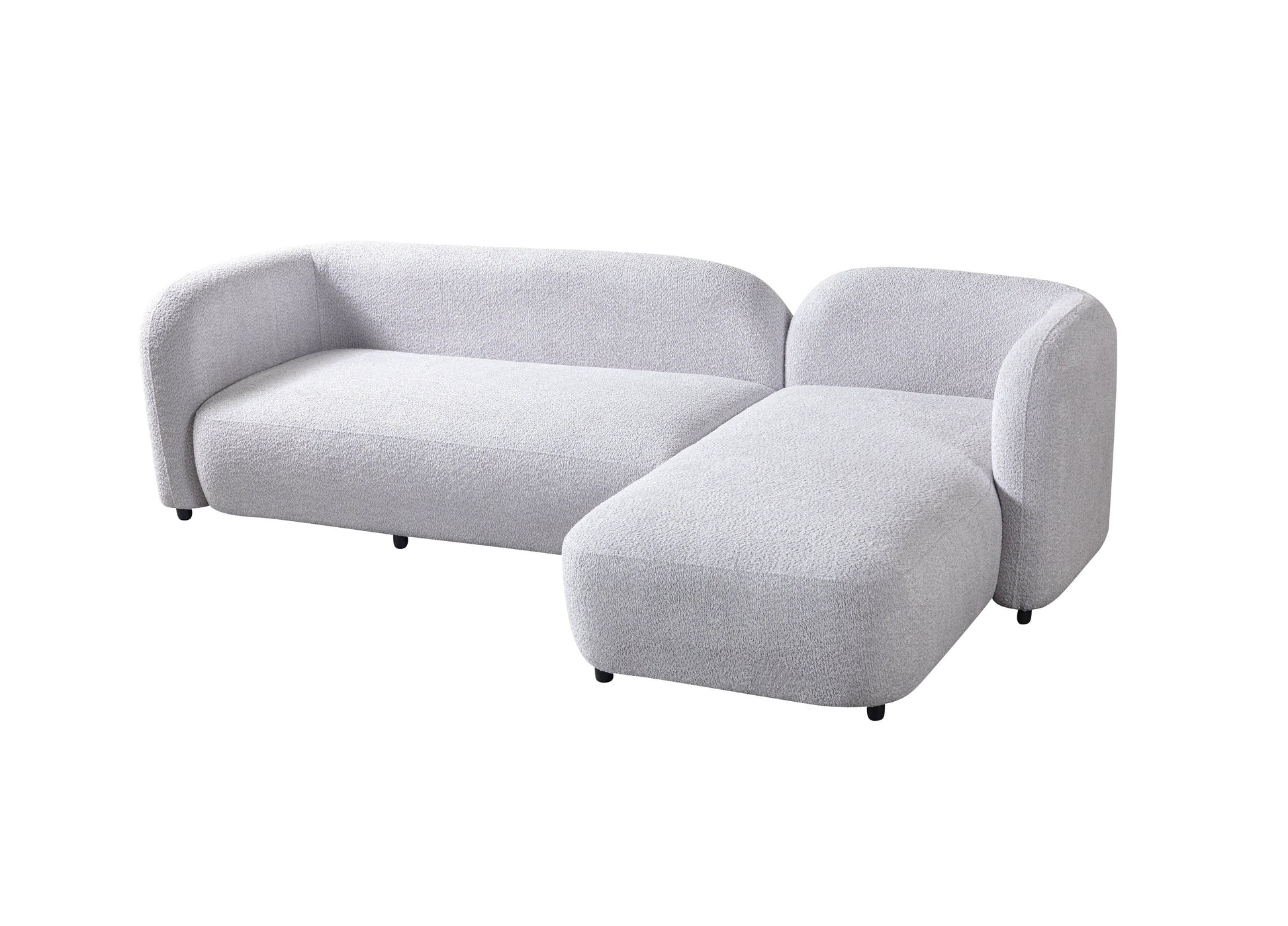 Liva Gray Boucle RAF 110" Sectional