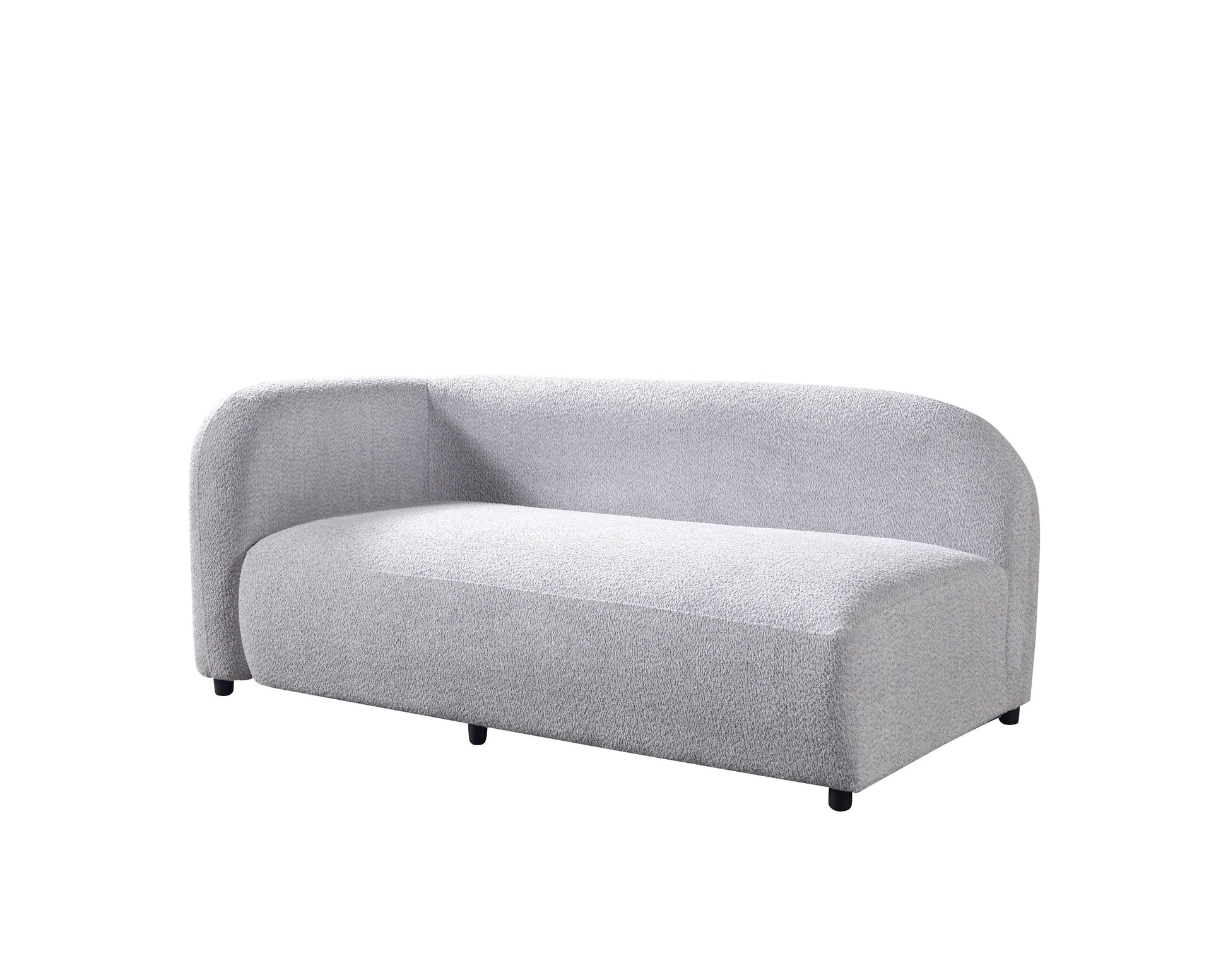 Liva Gray Boucle RAF 110" Sectional