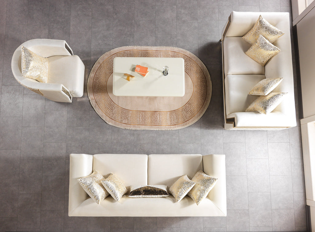 Anica Ivory Velvet Chair