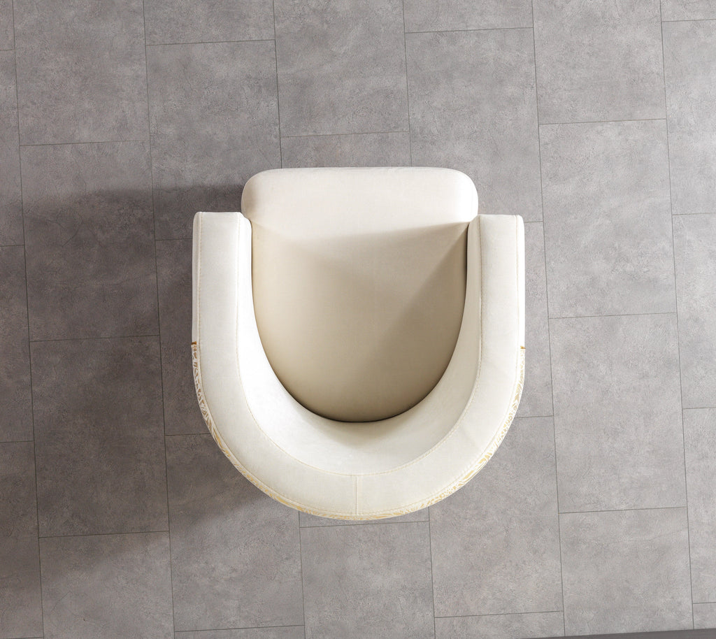 Anica Ivory Velvet Chair