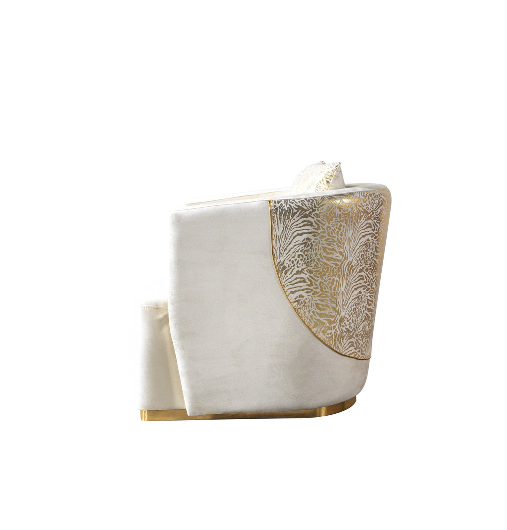 Anica Ivory Velvet Chair