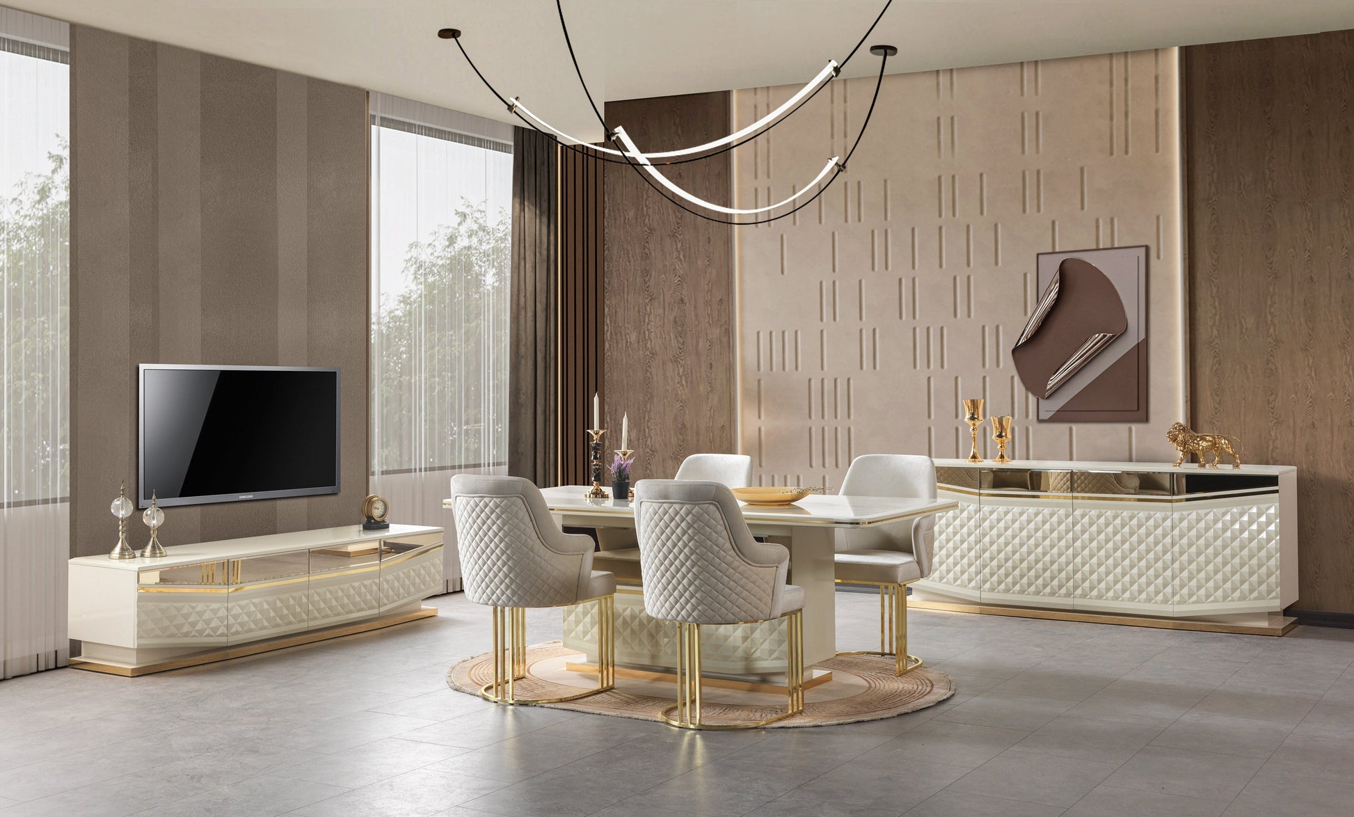 Anica Ivory Tv Stand