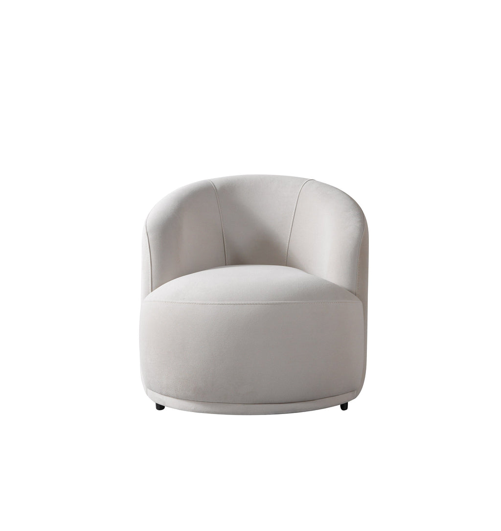 Bonita Ivory Velvet Accent Chair