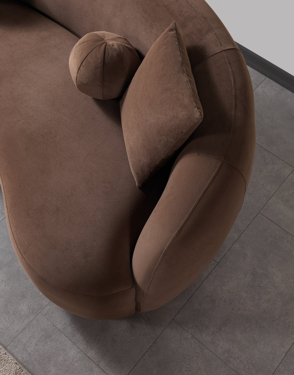 Bonita Coffee Velvet Sofa 91" & Loveseat 81"