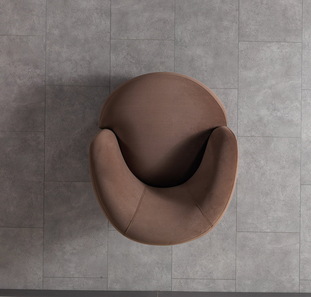 Bonita Coffee Velvet Accent Chair