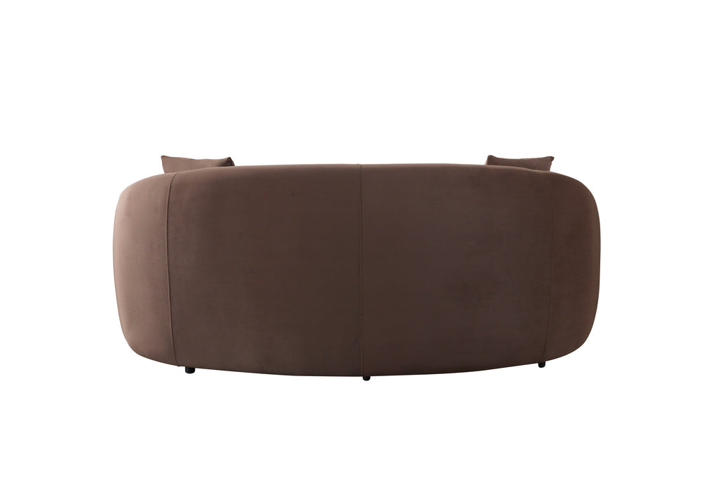 Bonita Coffee Velvet Sofa 91" & Loveseat 81"