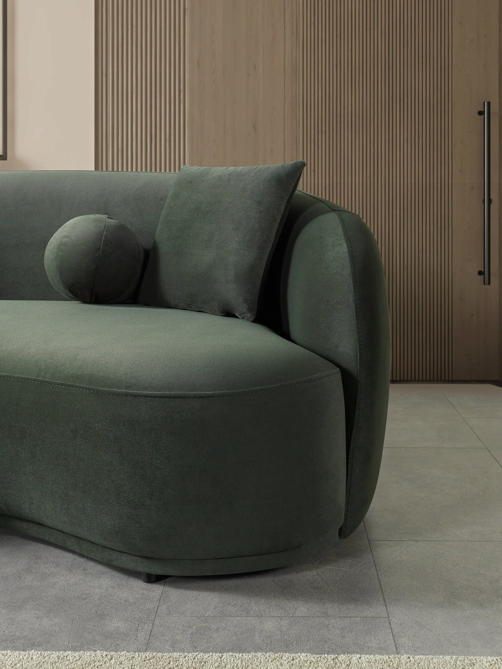 Bonita Green Velvet Sofa 91" & Loveseat 81"