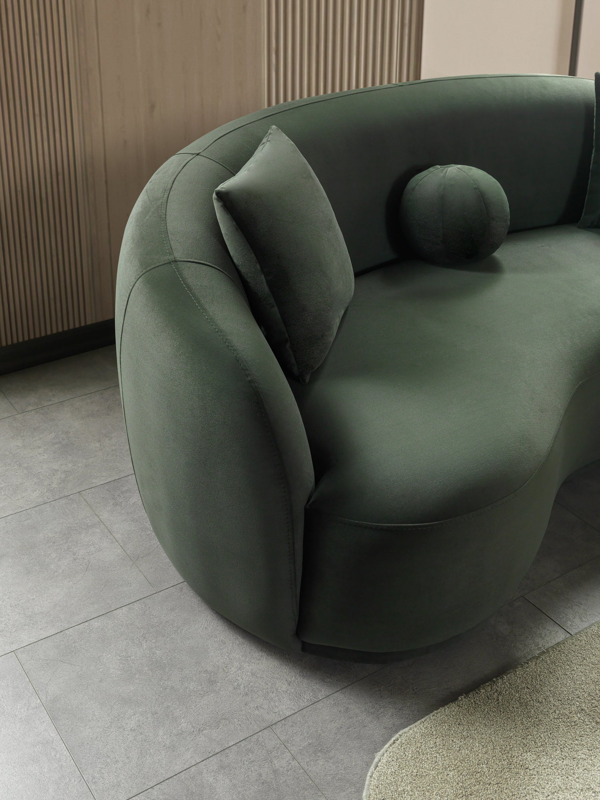 Bonita Green Velvet Sofa 91" & Loveseat 81"