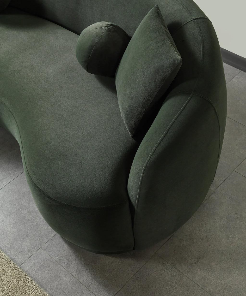 Bonita Green Velvet Sofa 91" & Loveseat 81"