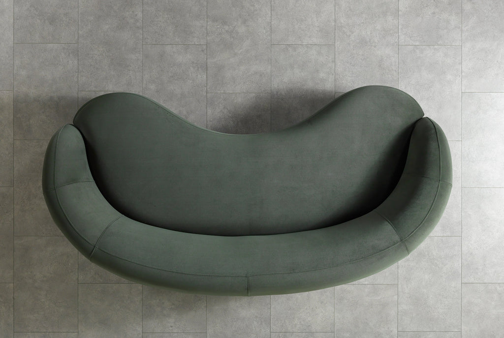 Bonita Green Velvet Sofa 91" & Loveseat 81"