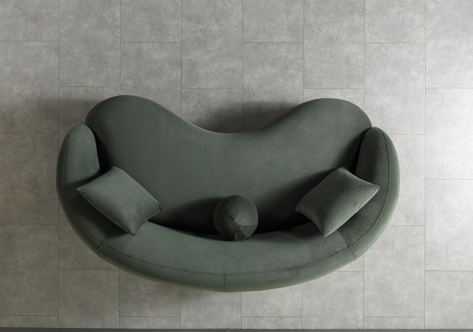 Bonita Green Velvet Sofa 91" & Loveseat 81"