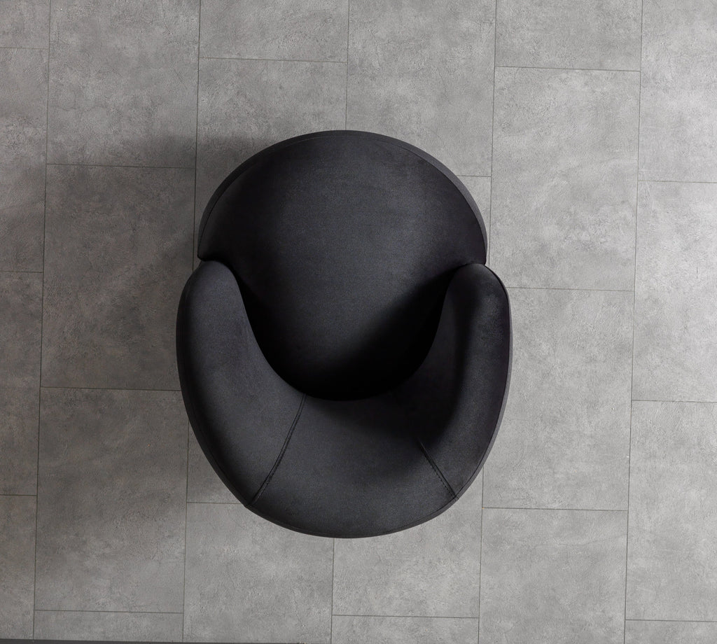 Bonita Black Velvet Accent Chair