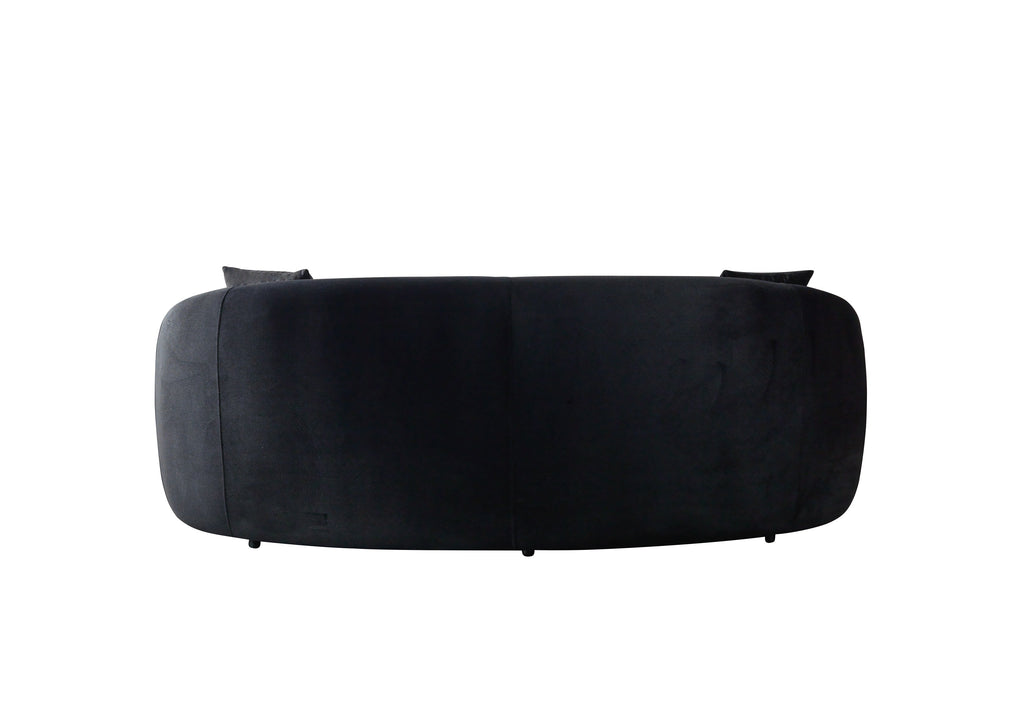 Bonita Black Velvet Sofa 91" & Loveseat 81"