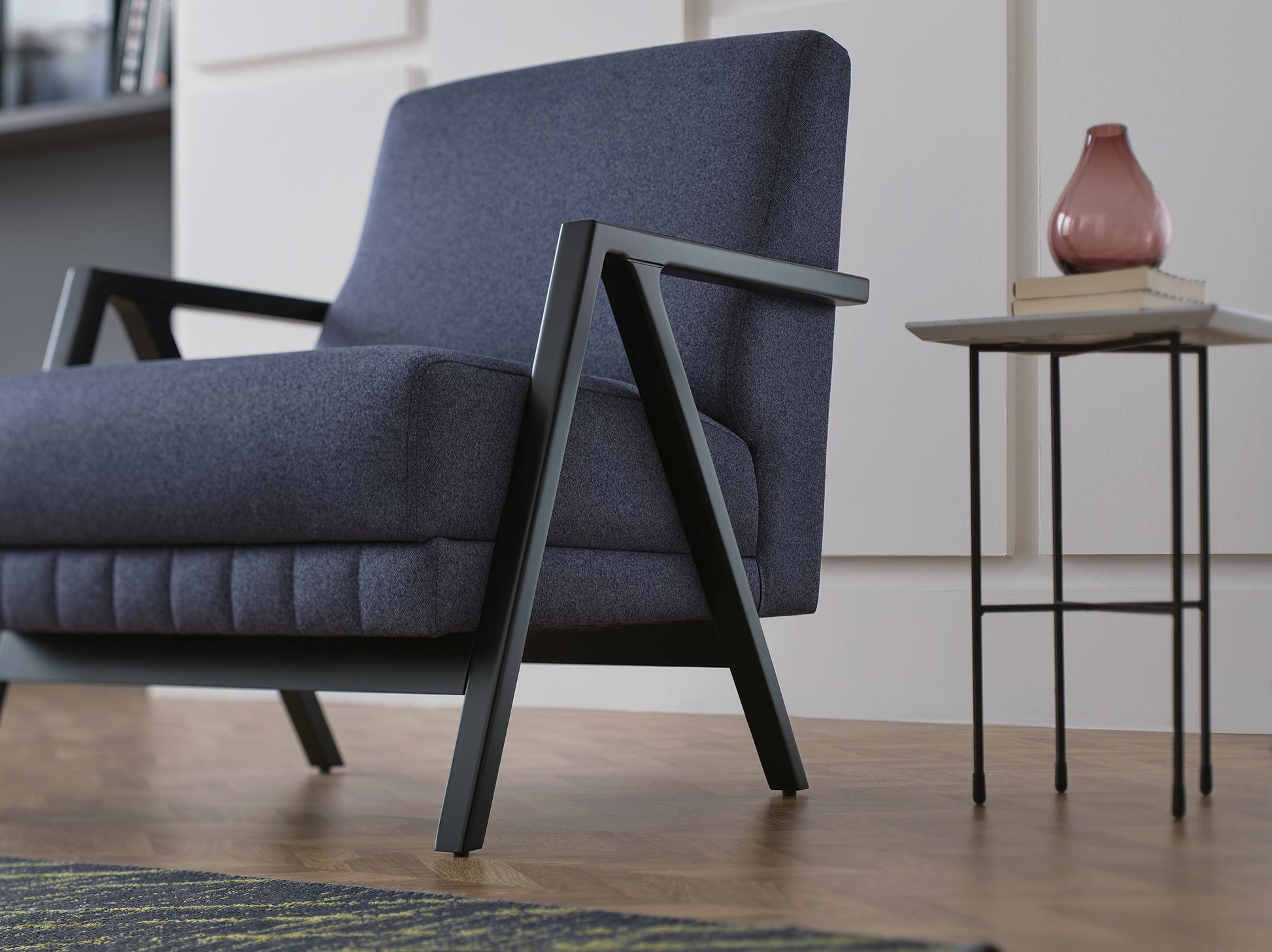 Pavia Navy Blue Armchair