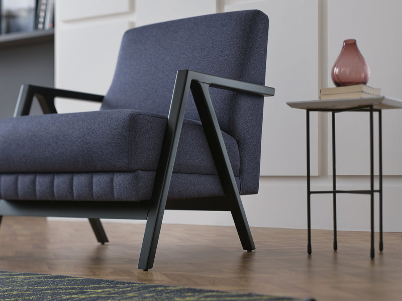 Pavia Navy Blue Armchair