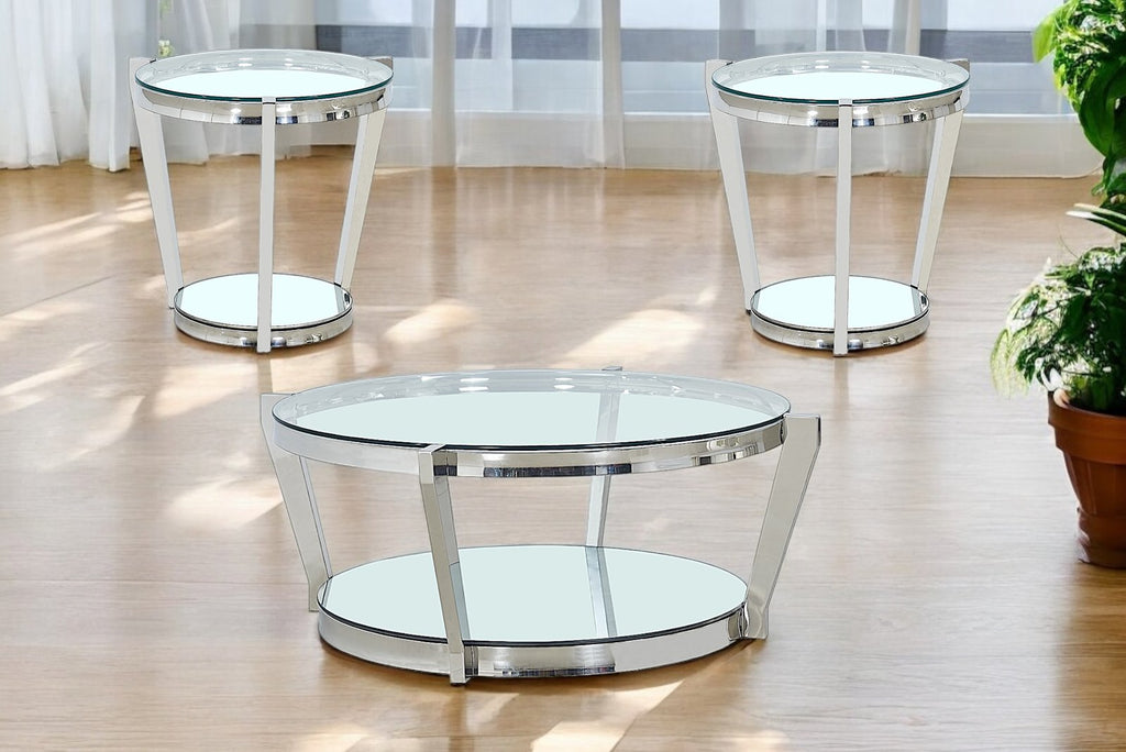 Crystal 3PC Coffee Table SET