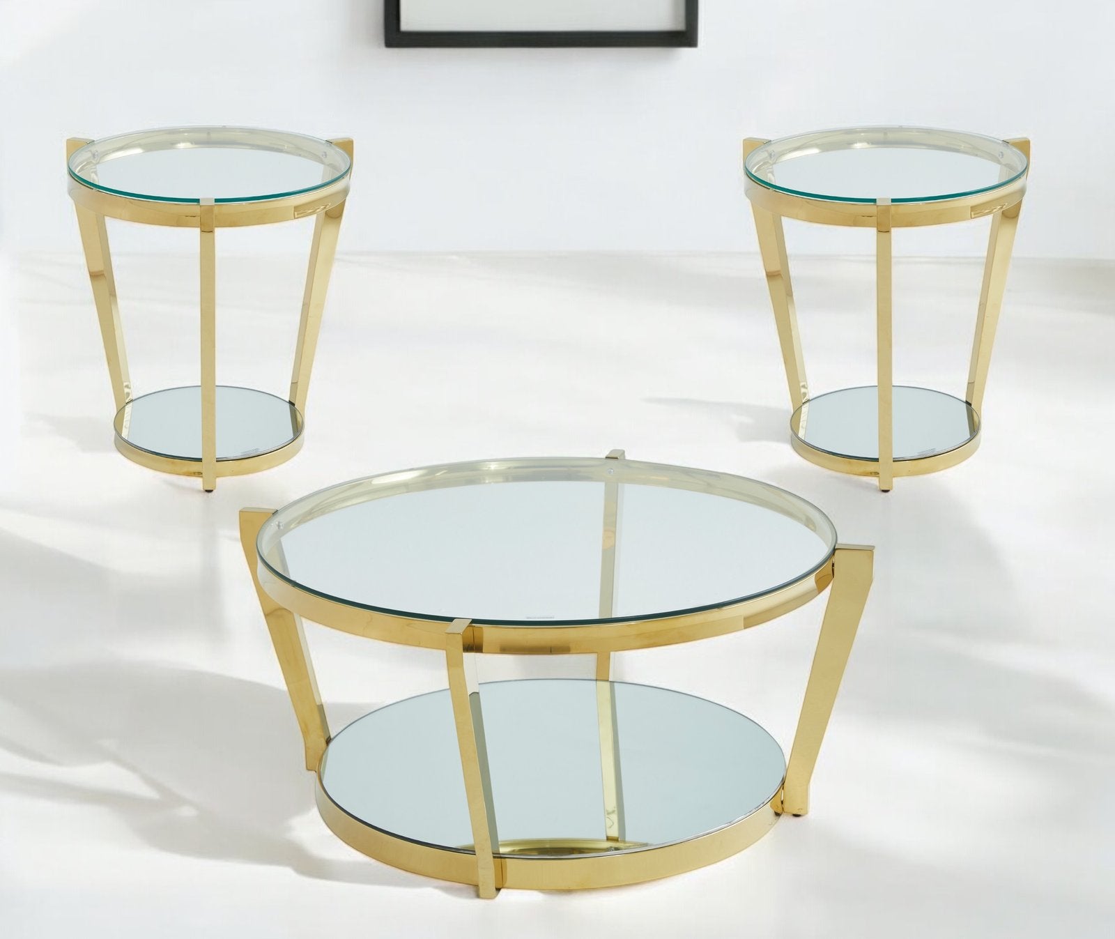 Crystal 3PC Coffee Table SET