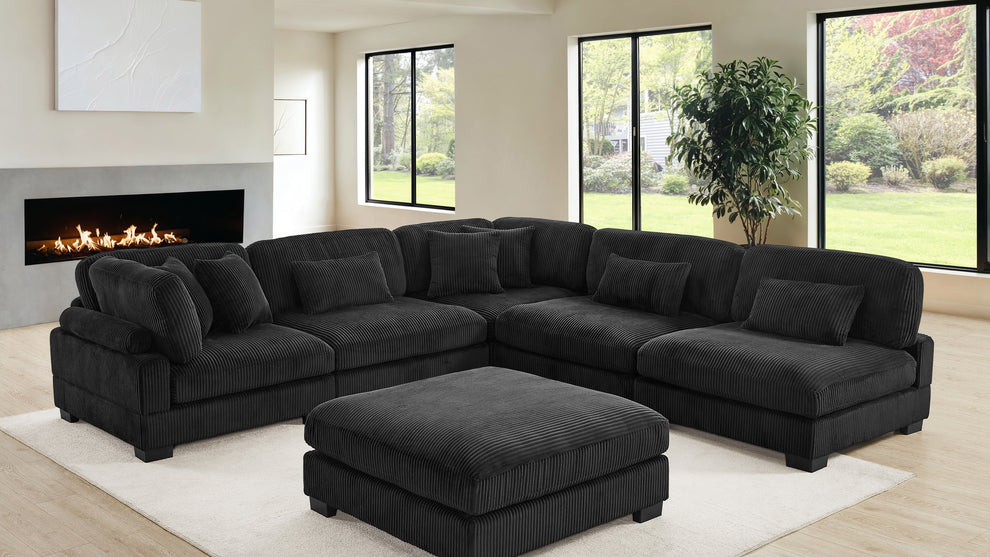 Supreme modular sectional with ottoman