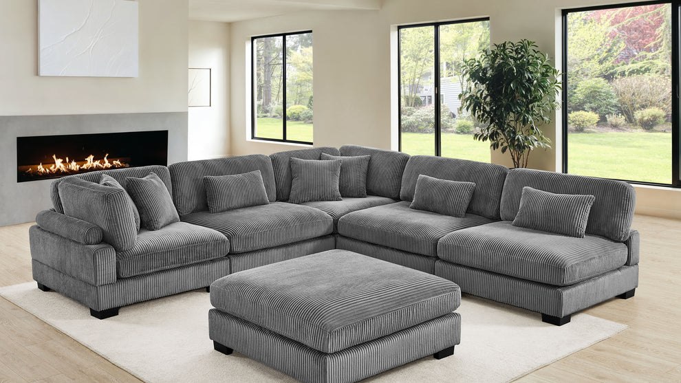 Supreme modular sectional with ottoman