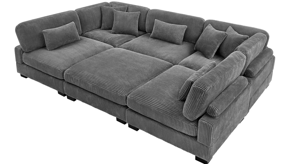 Supreme modular sectional with ottoman