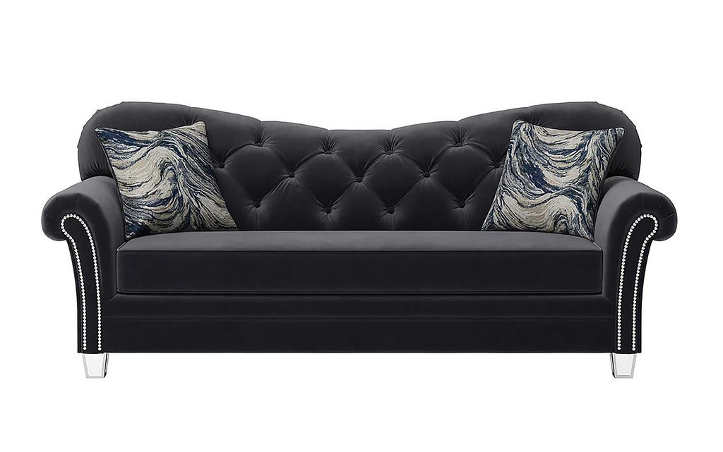 Bing Black Sofa and Loveseat