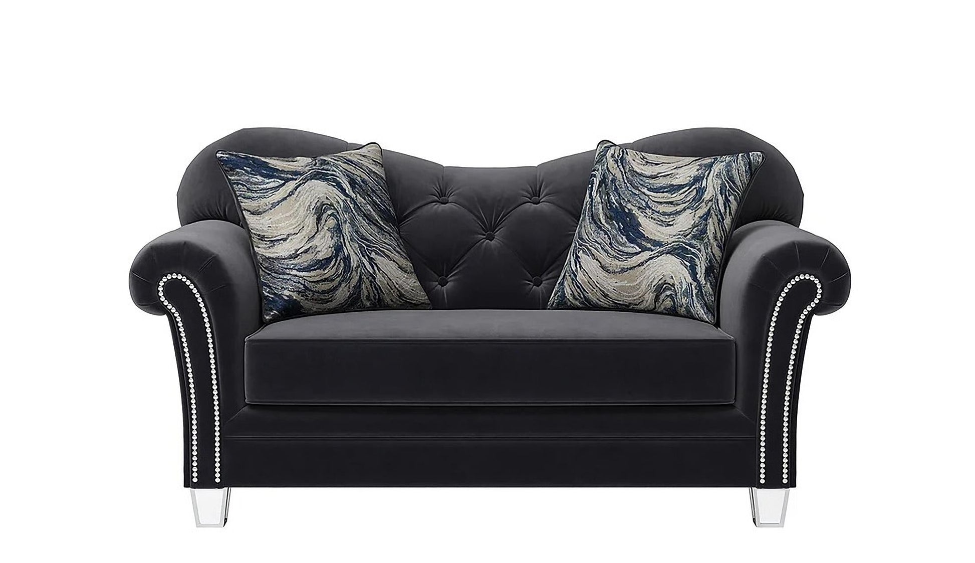 Bing Black Sofa and Loveseat