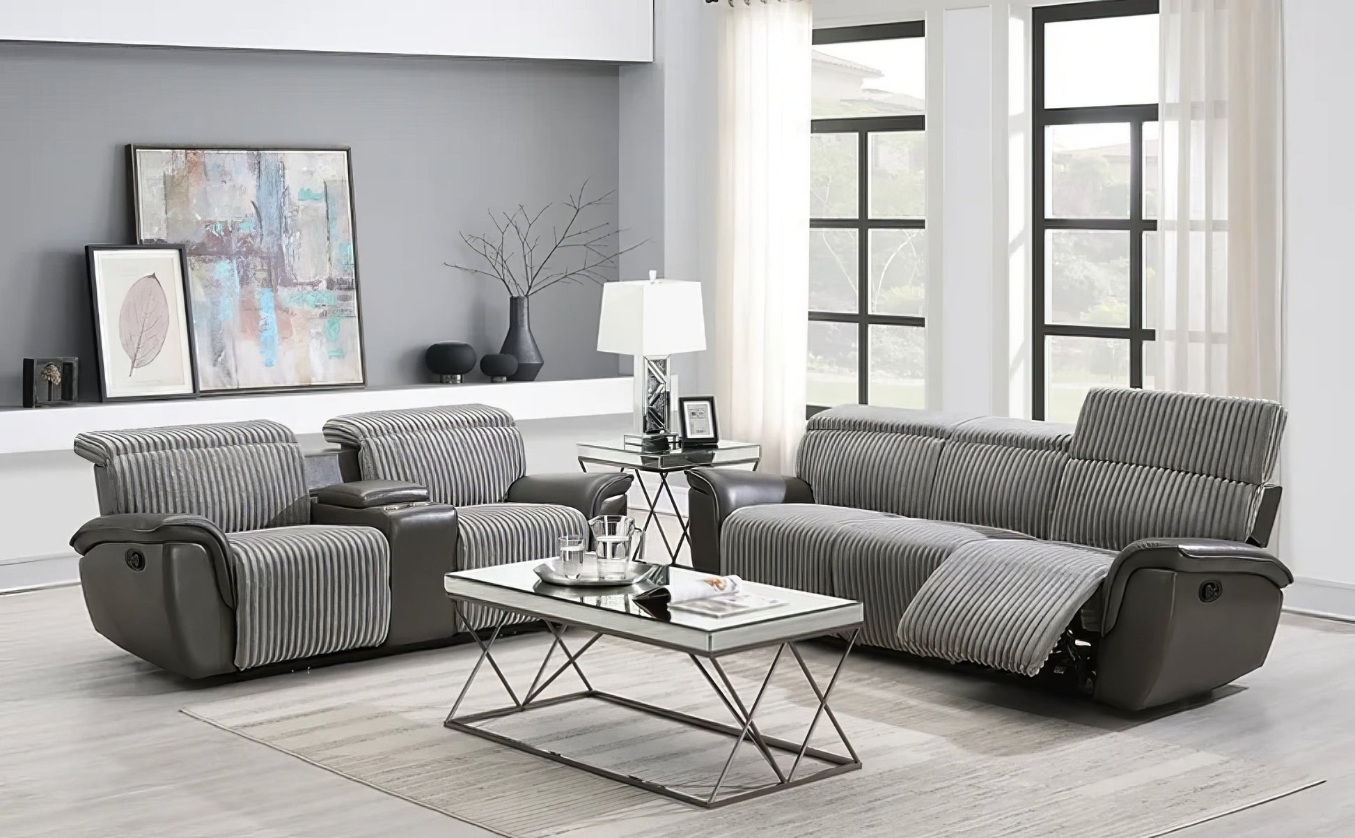 Twist Sofa,  Loveseat  and chair Reclining