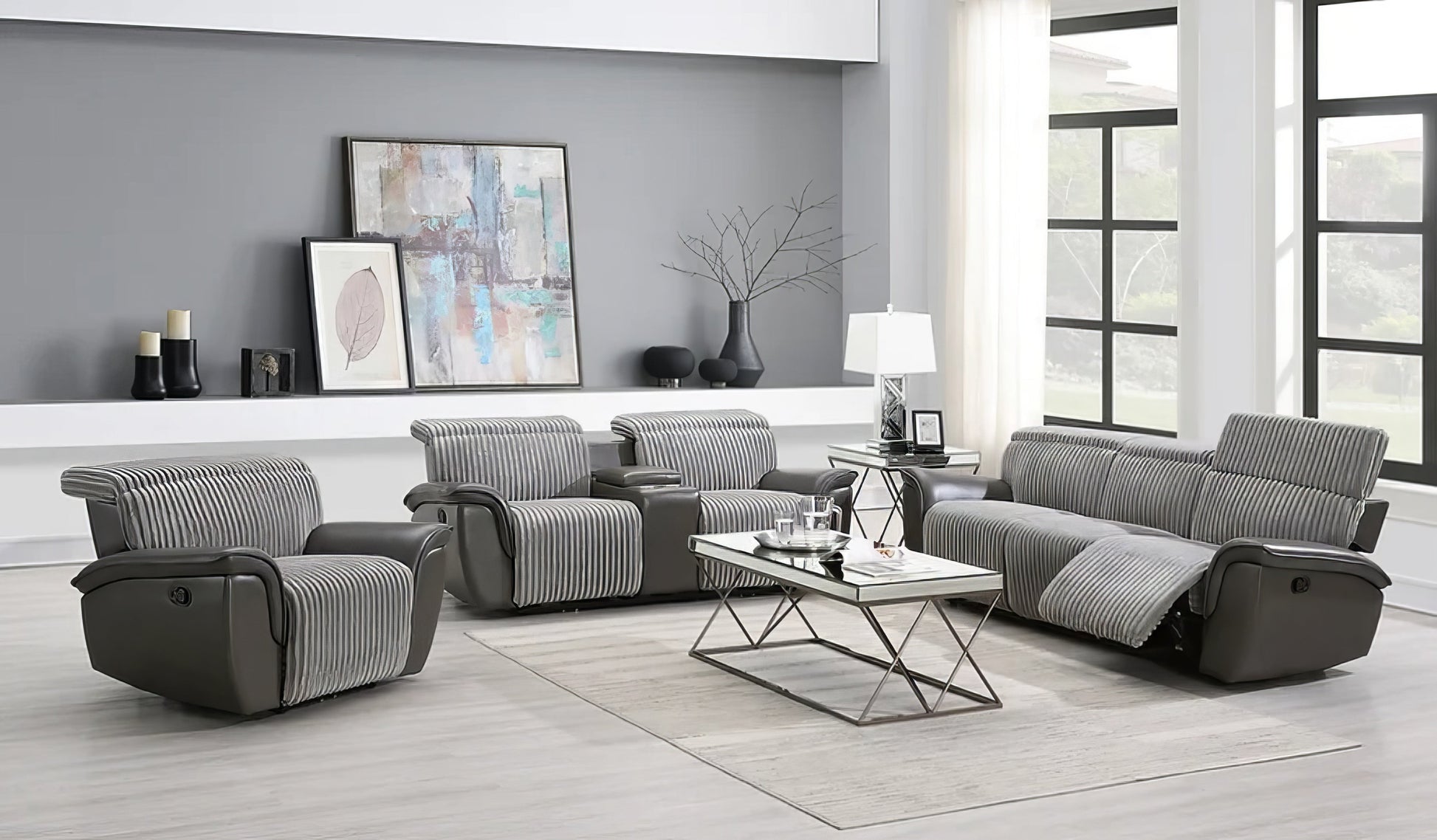 Twist Sofa,  Loveseat  and chair Reclining