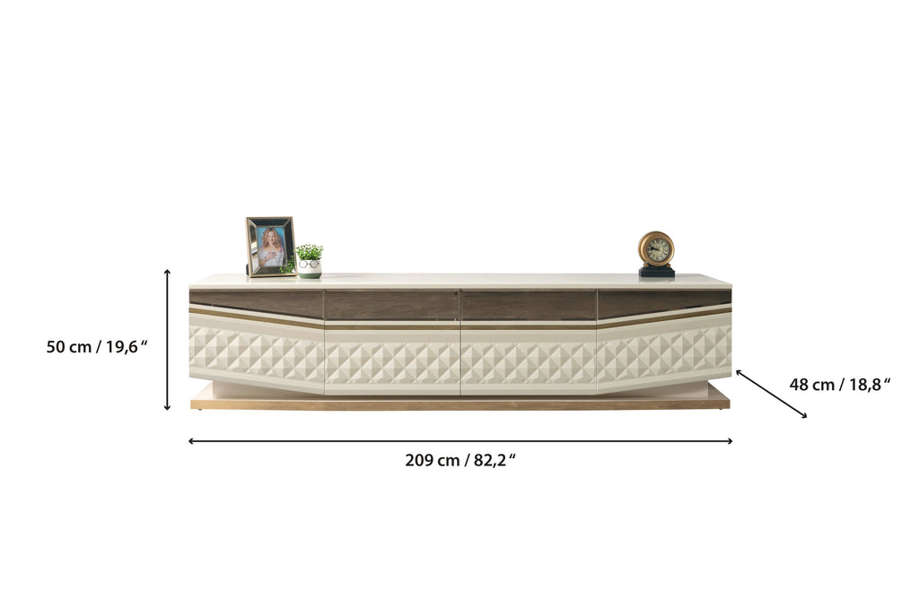 Anica Ivory Tv Stand