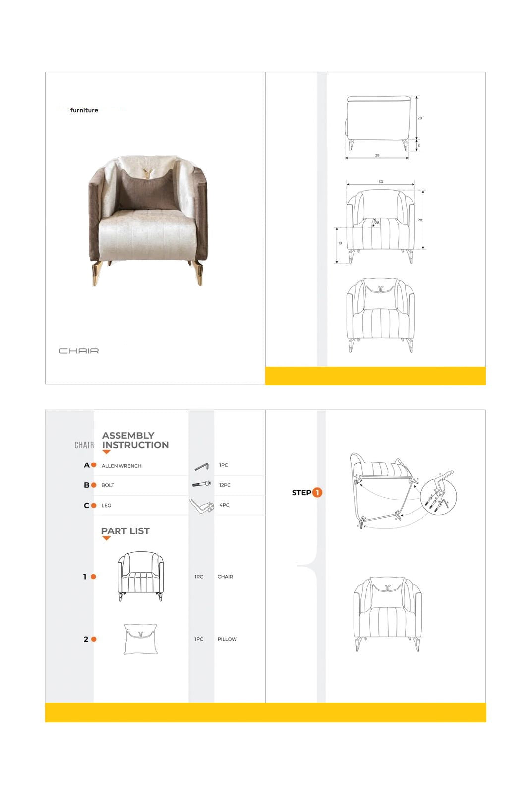 Leina Sofa  -Loveseat set