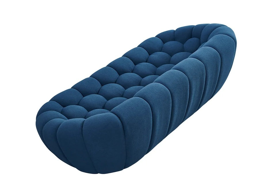 Bubbles Sofa and Loveseat  Blue Set